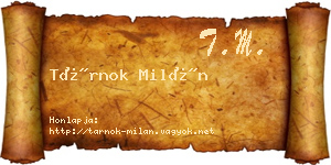 Tárnok Milán névjegykártya