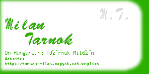 milan tarnok business card